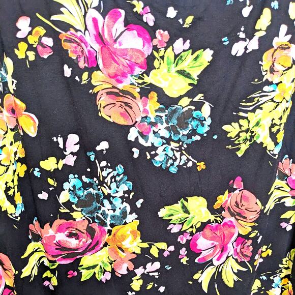 New Torrid Womens 2X Tunic Tee Floral Off-Shoulder Super Soft Short Sleeve - Picture 4 of 7